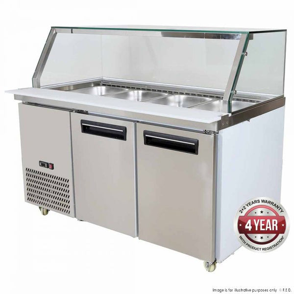 PG150FA-YG Cold Salad & Noodle Bar 4x1/1 GN Pans