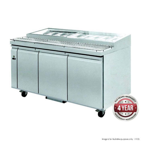 PWB180 three door DELUXE Pizza Prep Bench