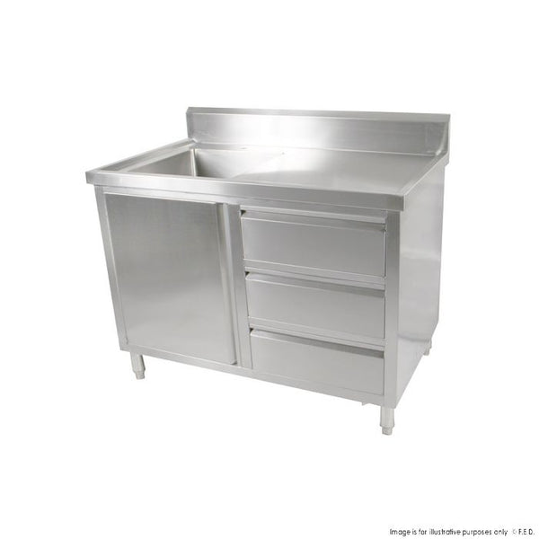 SC-6-1200L-H Cabinetd with Left Sink