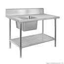Single Left Sink Bench with Pot Undershelf SSB6-1500L/A