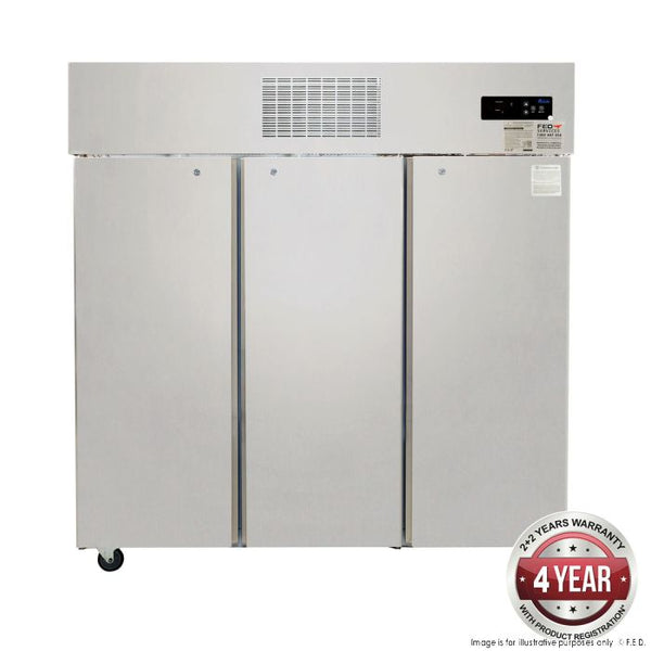 SUF1500 Three Door SS Upright Storage Freezer