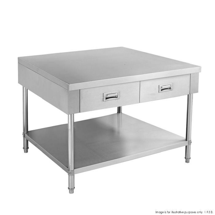 SWBD-6-0900 Work bench with 2 Drawers and Undershelf