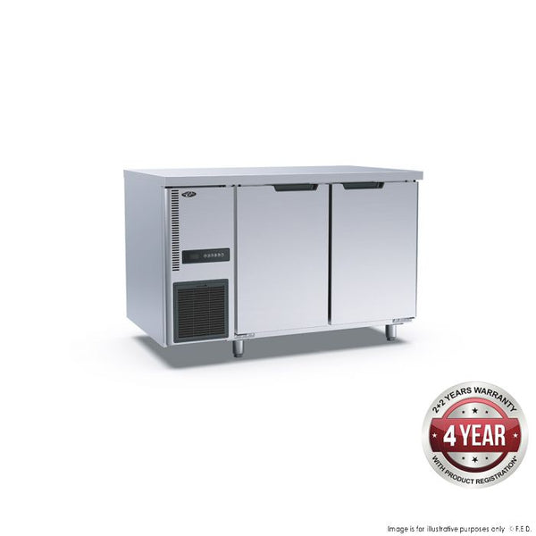 Stainless Steel Double Door Workbench Fridge - TL1500TN