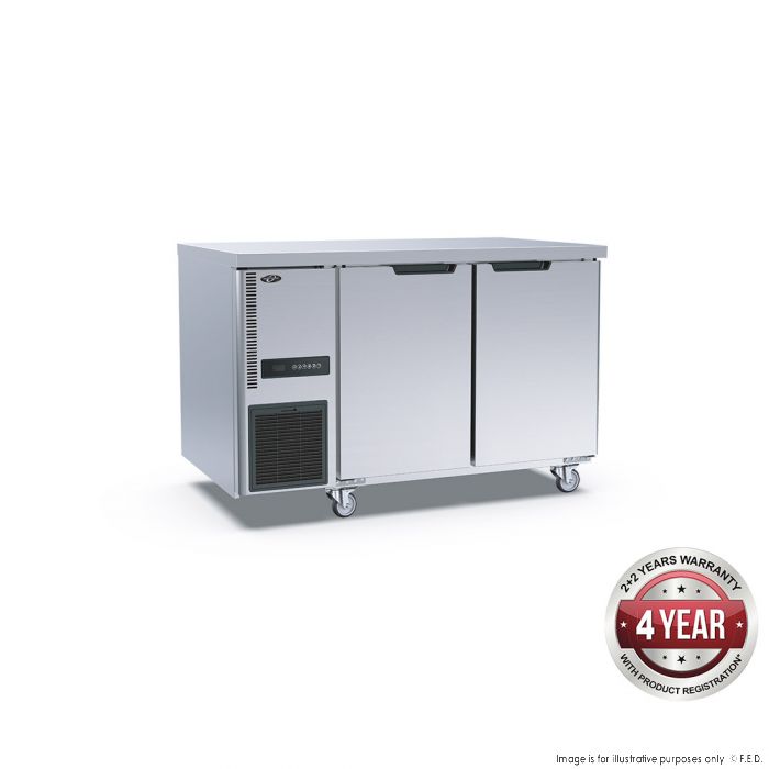Stainless Steel Double Door Workbench Freezer - TS1200BT