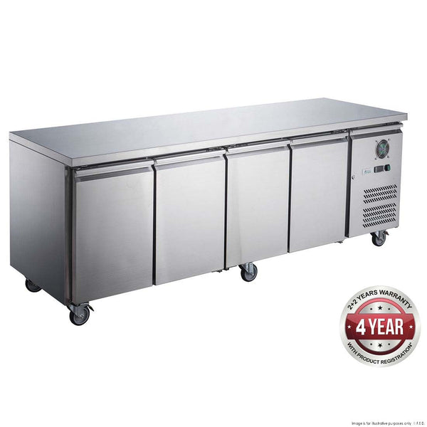 FED-X S/S Four Door Bench Fridge - XUB6C22S4V