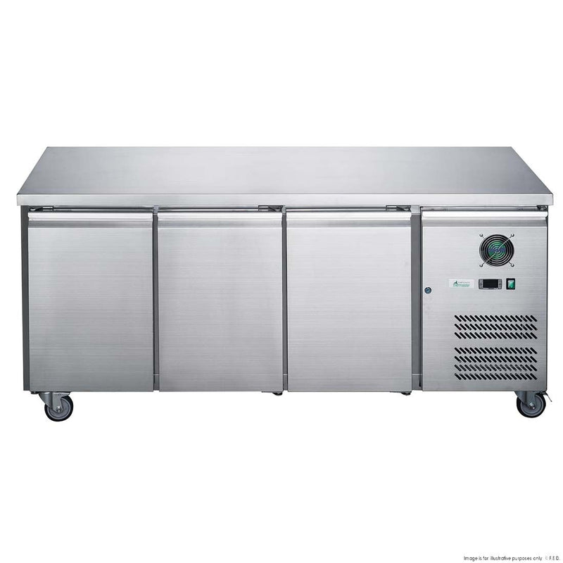 FED-X S/S Three Door Bench Freezer - XUB7F18S3V